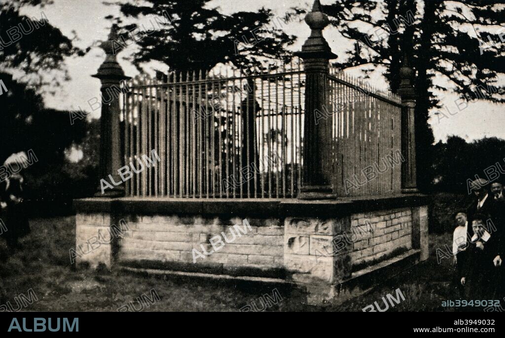 'Robin Hood's Grave, Kirklees', c1910, (1912). Robin Hoods Grave, Calderdale, West Yorkshire.  In the 12th century, the Cistercians built Kirklees Priory. It is connected to the legend of Robin Hood, and is said to be his final resting place. The folklore states that Robin Hood was the nephew of the prioress, who sheltered him when he was fleeing from the Sheriff of Nottingham. From Bibby's Annual 1912, [ J. Bibby & Sons, Liverpool, 1912].