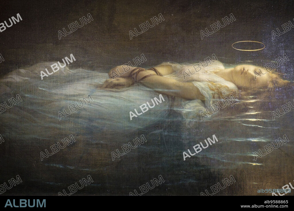 Paul Delaroche, La joven mártir, Óleo sobre tela, 1855Museo del Louvre,museo nacional de Francia, Paris, France,Western Europe.