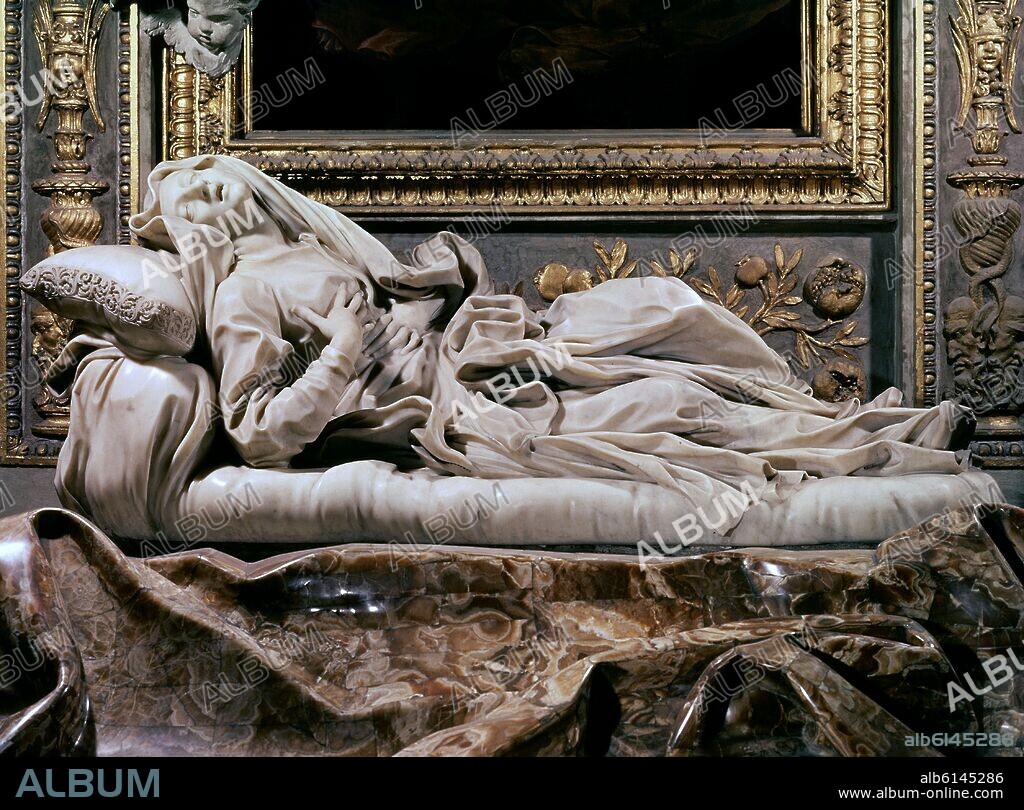 GIAN LORENZO BERNINI. BEATA LUDOVICA ALBERTONI - ESCULTURA EN MARMOL - 1674.