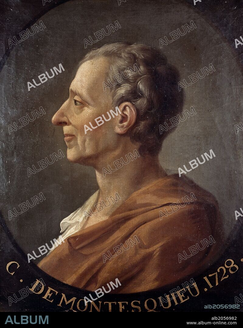Portrait of Charles-Louis de Montesquieu Secondat (La Brede, 1689-Paris, 1755), French philosopher, jurist and historian. Painted in 1728.