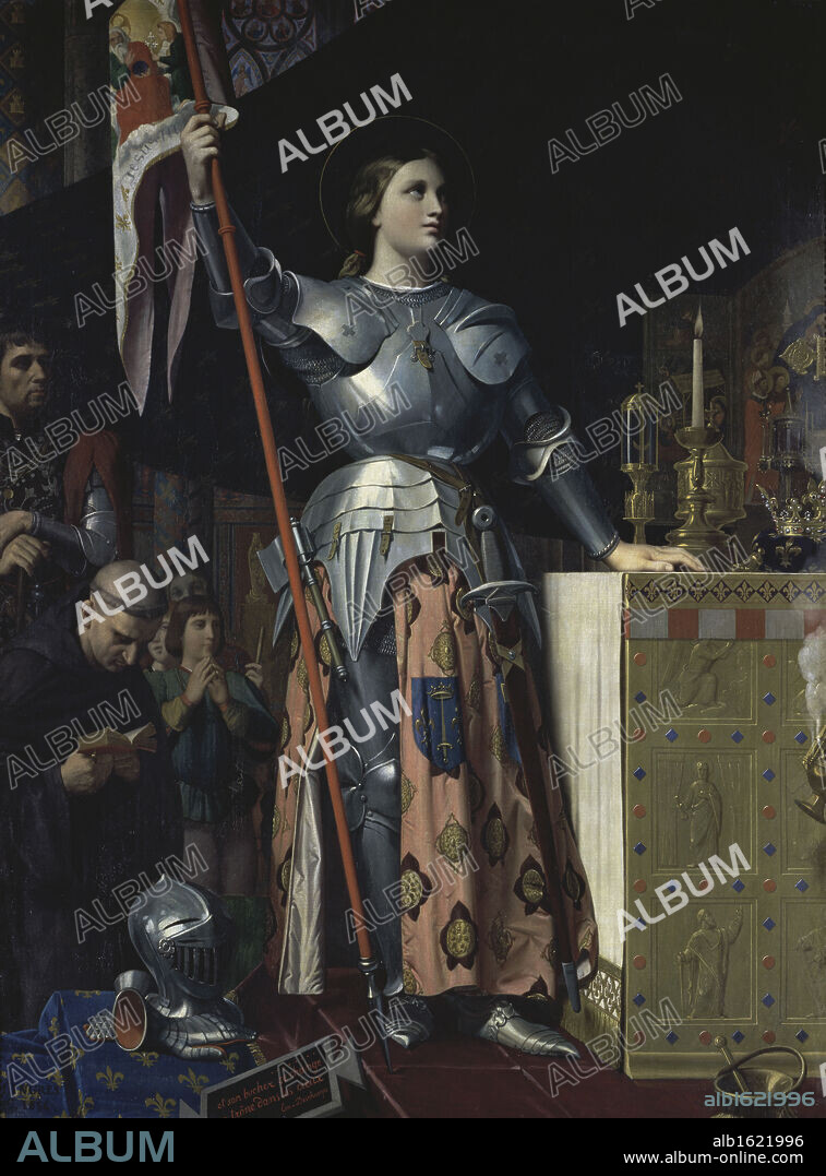 Joan of Arc at the Coronation of Charles VII  1854   Jean Auguste Dominique Ingres (1780-1867/French)   Musee du Louvre, Paris.
