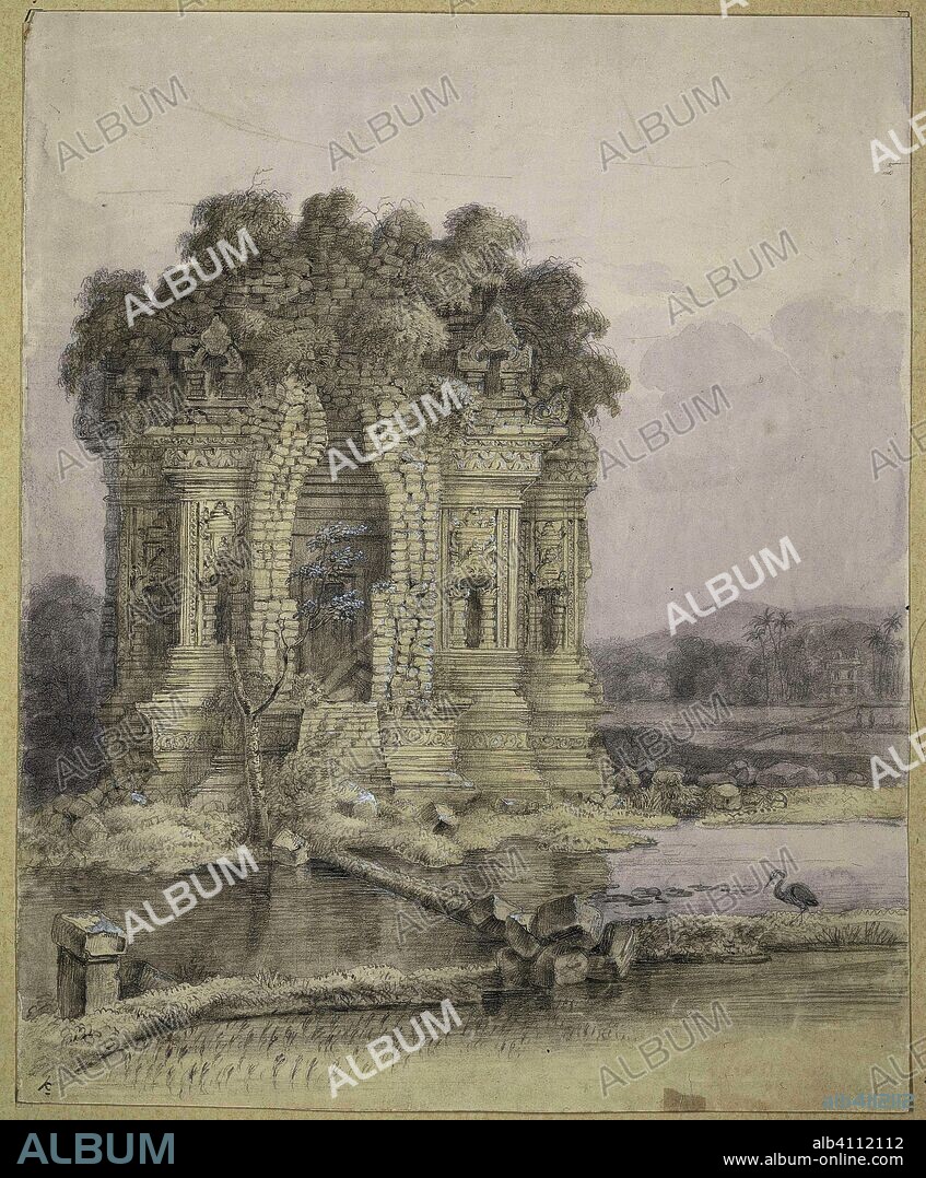 Candi Kalasan, near Yogyakarta, Central Java. Draughtsman: Adrianus Johannes Bik (attributed to). Draughtsman: Jannes Theodorus Bik (possibly). Dating: 1817. Place: Midden-Java. Measurements: h 470 mm × w 385 mm.