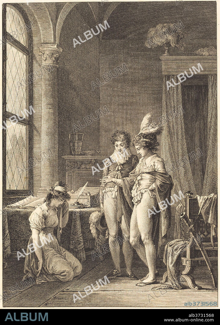 PHILIPPE TRIERE AFTER JEAN-BAPTISTE MALLET. Joconde: Le pardon. Medium: etching and engraving.