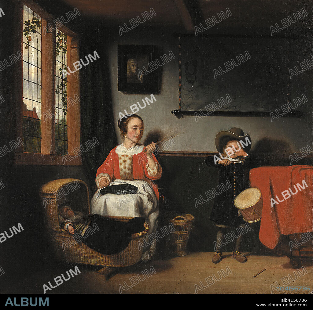 Nicolaes Maes (Dordrecht, 1634 -Amsterdam, 1693). The Naughty Drummer (ca. 1655). Oil on canvas. 62 x 66.4 cm.