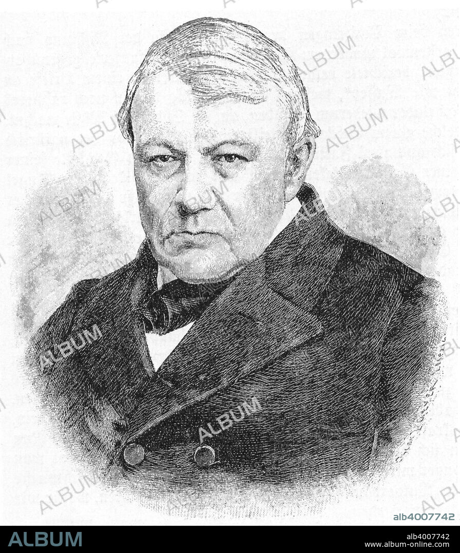 Christian Friedrich Schonbein, German chemist, c1898. Schonbein (1799-1869) began his investigation of ozone in 1839. He worked on nitrocellulose and produced gunoctton for use in firearms in 1846.
