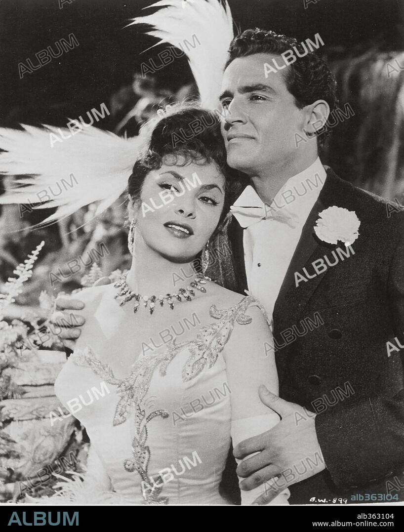 GINA LOLLOBRIGIDA y VITTORIO GASSMAN en LA MUJER MÁS GUAPA DEL MUNDO, 1956 (LA DONNA PIU BELLA DEL MONDO), dirigida por ROBERT Z. LEONARD. Copyright G.E.S.I. CINEMATOGRAFICA.