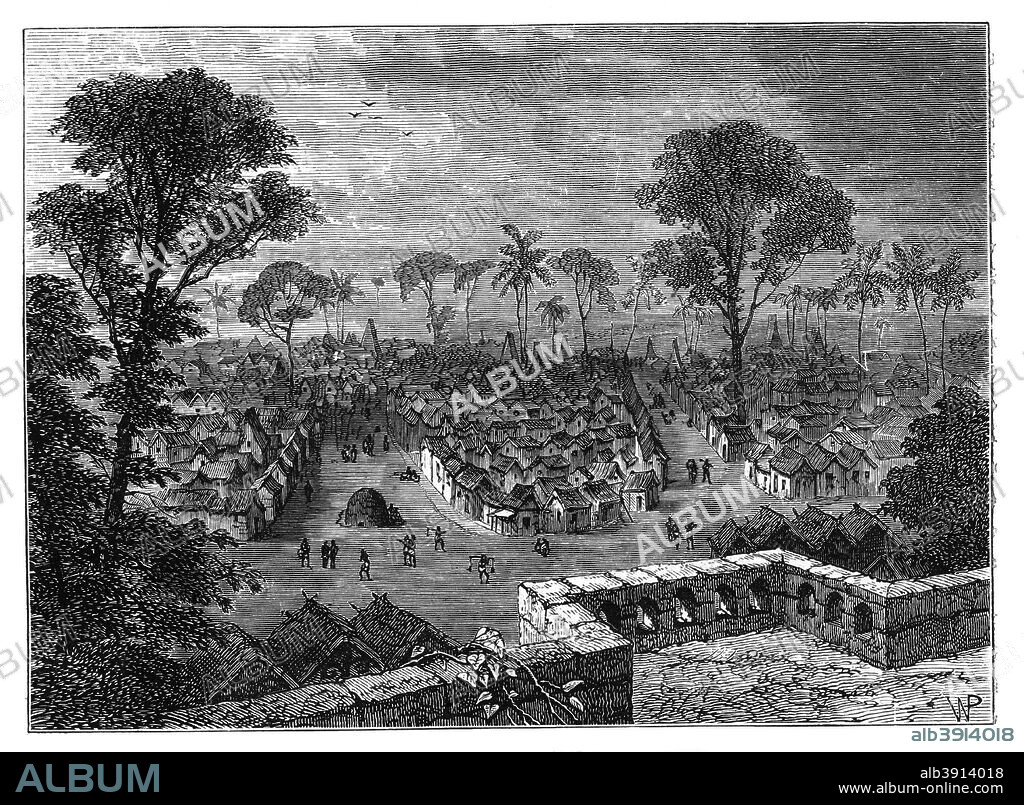 Kumasi, Ashanti, Gold Coast, West Africa, c1890. In 1957, the Gold Coast became the first sub-Saharan country in colonial Africa to become independent, and was renamed Ghana. An engraving from Robert Brown's The Countries of the World, published by Cassell, (London & Paris, c1890).