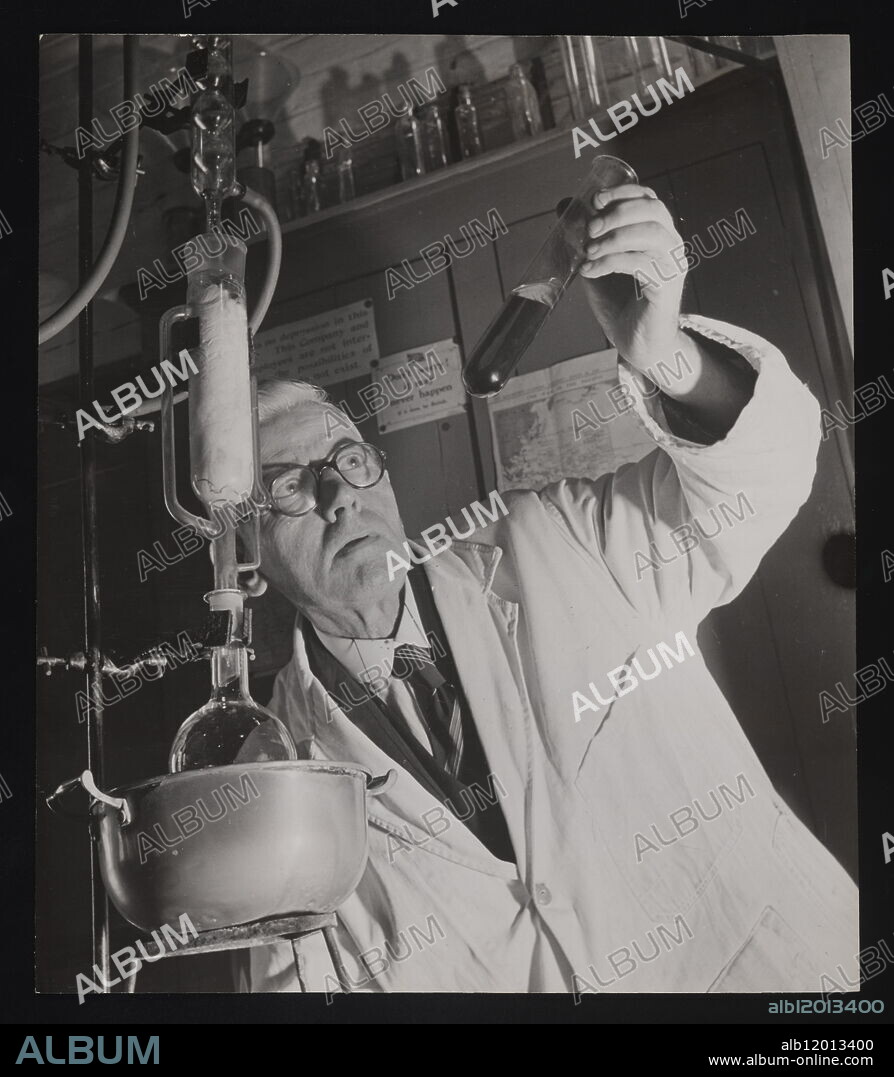 Maybe there's a pair of glamour stockings for you in the chemist's test tube, 4 September 1943. Maybe there's a pair of glamour stockings for you in the chemist's test tube. 4 September 1943. Chemists are planning but it's 765s for duration. Misty stockings sheerer than a dragonfly's wing; delicate stockings with the stretch of elastic; inexpensive stockings with a ten-and-elevenpenny look. It sounds like a dream, but these, girls, are for you - after the war. But already they are more than the mere figments of a chemist's brain. Meanwhile, let's face it, stockings are not glamorous. Even the makers admit that the new Utility stockings are not their idea of the perfect stocking. But they do wear. Girls who have worn them every day for eleven weeks, washing them every other day, in some cases have only had to repair small holes in the toes. Others have had to do no darning at all. There is no getting away from it, stockings are the bane of a woman's existence. The fully fashioned chiffon ones we used to treat so carelessly are today's most treasured possessions. Girls with boyfriends in the Ferry Service are the envy of their friends, but today even they are grateful for the cotton stockings that come from America. For the United states, too, is feeling the stocking pinch. American girls, like us, have taken to leg make-up. And their menfolk don't like it, because as one of the song hits in a Broadway musical so aptly puts it: "It decants on your pants." Meanwhile, in this country, women have grumbled so much about rayon stockings that the Board of... ().