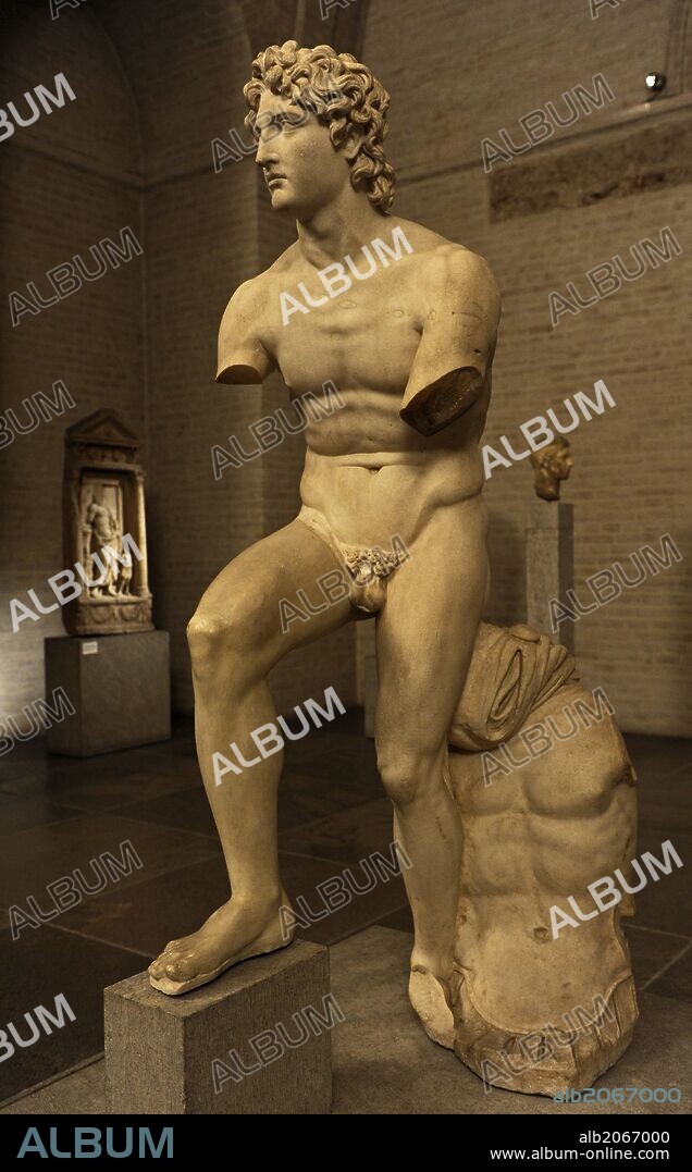 ALEJANDRO III el Magno (en gr. Aléxandros ho Mégas) (-356 a-323). Rey de Macedonia (-336 a-323). Rostro de "Alejandro Rondanini". Copia de una escultura romana de un retrato del 340 a. C. aproximandamente. Glyptothek. Munich. Europa. GLYPTOTHEK. MUNICH.