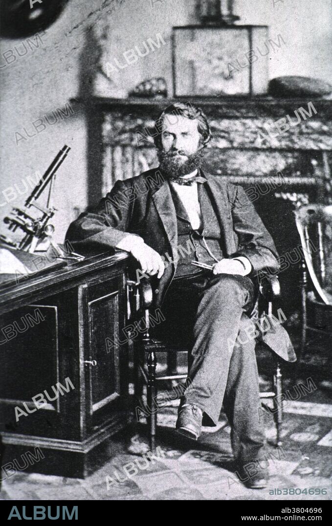 Joseph Leidy (1823-1891) described the first relatively complete dinosaur skeleton, Hadrosaurus, and introduced many American and European scientists to the fossil riches of the American West. Leidy's consummate skill in comparative anatomy would allow him to identify and characterize even the most fragmentary fossil material. Leidy was also the "Founder of American Parasitology," a Professor of Anatomy at the University of Pennsylvania, a pioneering protozoologist, an influential teacher of Natural History, an accomplished microscopist and scientific illustrator, and an expert on a variety of subjects encompassing the earth and natural sciences. He published scientific papers on more than a thousand extinct and living protozoa, fungi and invertebrates and vertebrates as well as an assortment of publications on human biology and medicine. He was also one of the earliest supporters of Charles Darwin.