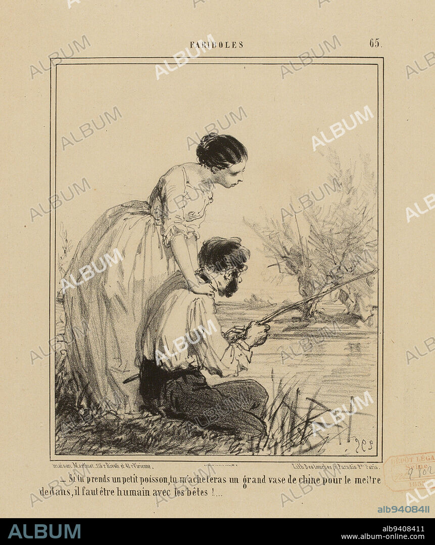 FARIBOLES 2 [plate 65], Beaumont, Charles-Edouard de, Draftsman-lithographer, Destouches, Pierre Louis Hippolyte, Draftsman-lithographer, Martinet, Aaron, Publisher, Array, Prints, Graphic arts, Print, Lithography, Dimensions - Work: Height: 20.2 cm, Width: 16.6 cm.