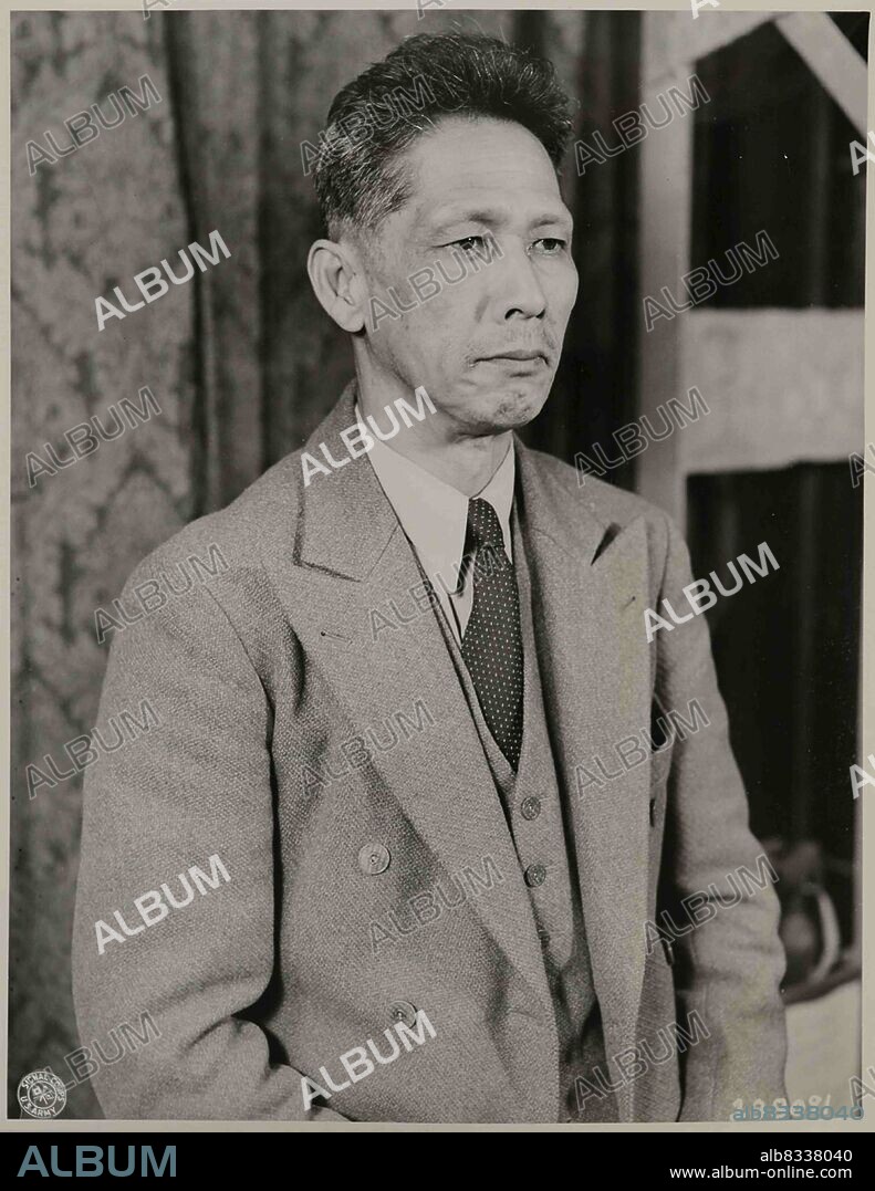 Teiichi Suzuki during the trial for war crimes at International Military Tribunal for the Far East, 1947.