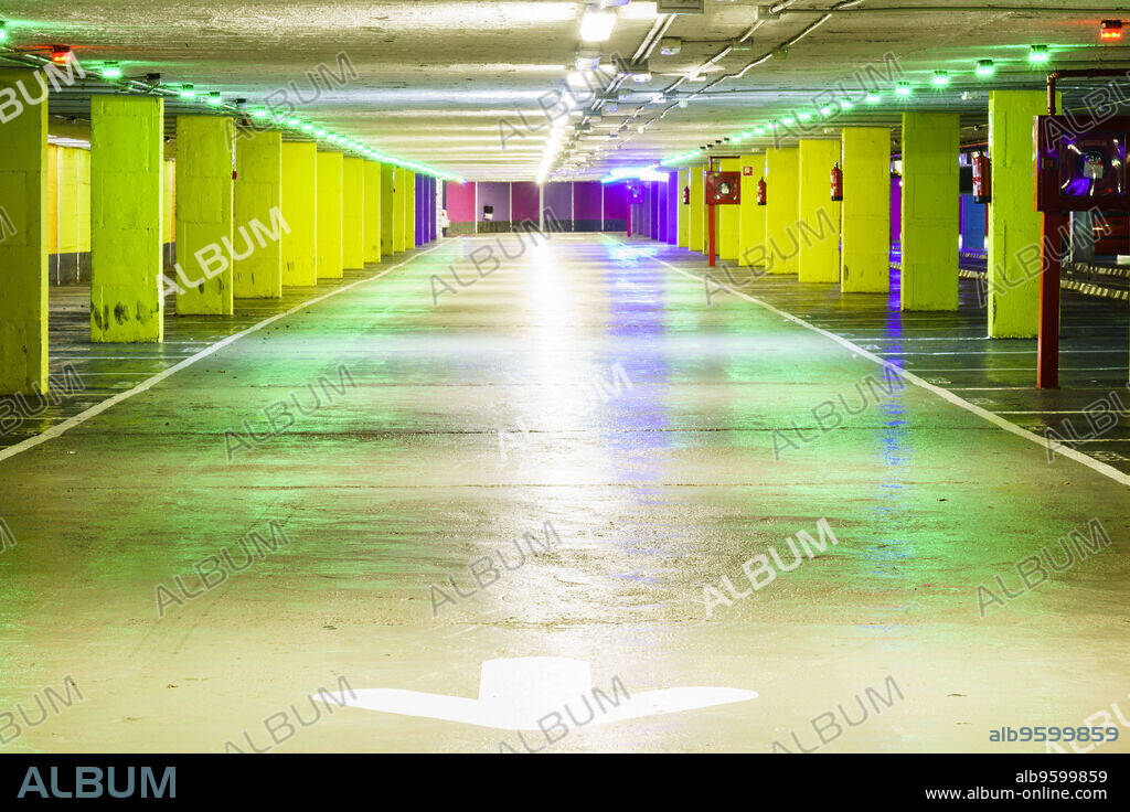parking del parque del mar, Palma de Mallorca , Mallorca, Balearic islands, spain.