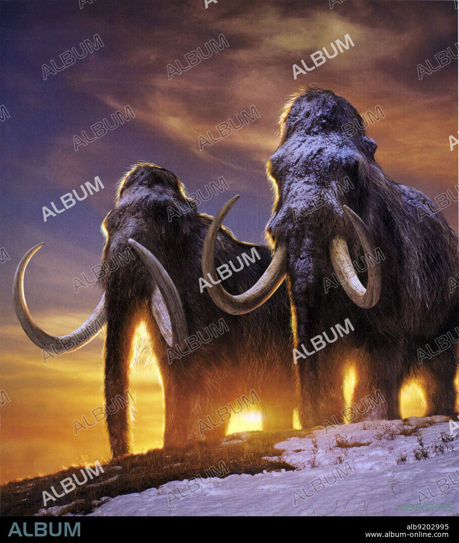 Illustration of Mammoths from the BBC series "Walking with Beasts".