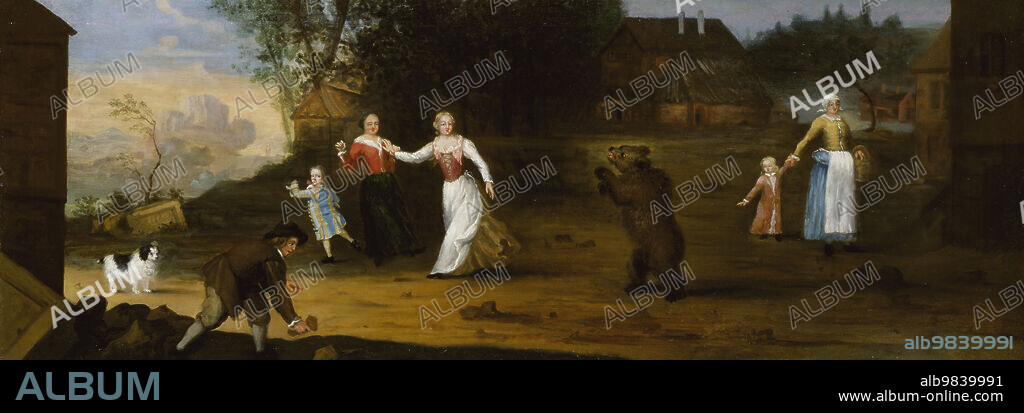 ULRIKA ELEONORA OF DENMARK. Landscape with dancing bear, 1682.