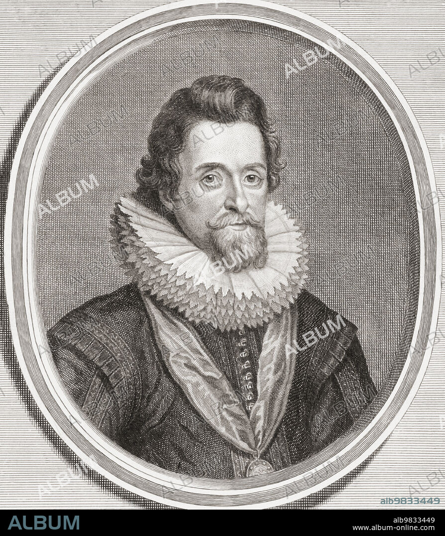 Robert Rich, 1587 - 1658, 2nd Earl of Warwick, Baron Rich. English colonial administrator, advocate of religious toleration in North American colonies. From The Heads of Illustrious Persons of Great Britain, Engraved by Mr. Houbraken and Mr. Vertue With Their Lives and Characters.
