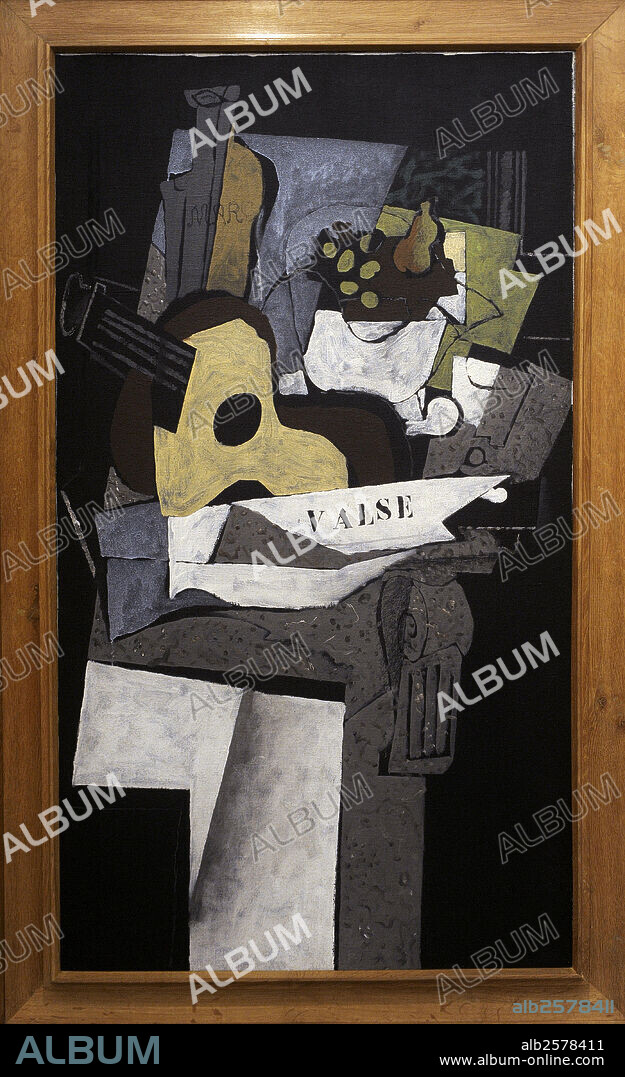 ARTE SIGLO XX. FRANCIA. GEORGES BRAQUE (1882-1963). Pintor francés. "Naturaleza Muerta con Guitarra I",1920-1921. Galería Nacional de Praga. República Checa.