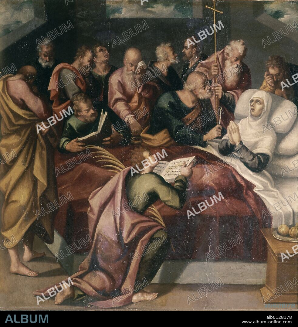 ESCUELA TOLEDANA. MUERTE DE LA VIRGEN - SIGLO XVI - PROCEDE DE SANTO TOME.