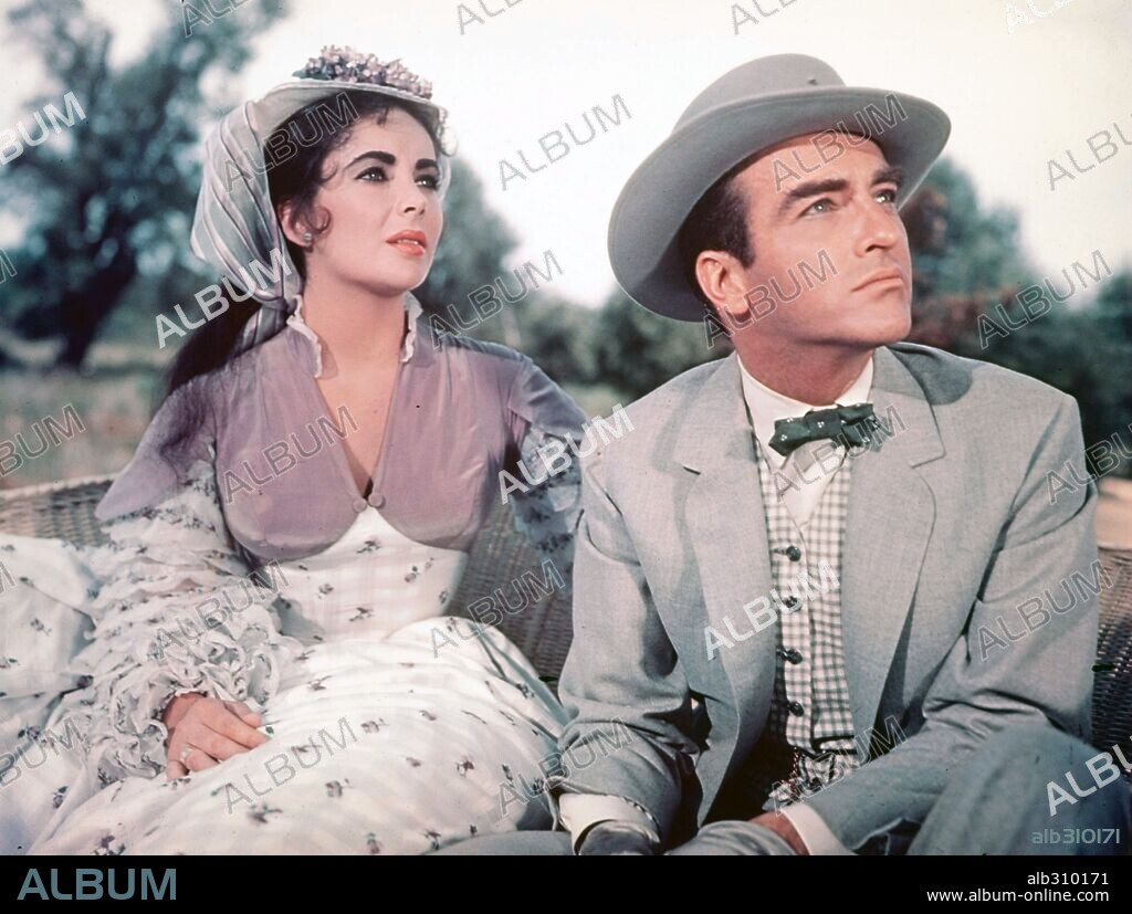 ELIZABETH TAYLOR y MONTGOMERY CLIFT en EL ÁRBOL DE LA VIDA, 1957 (RAINTREE COUNTY), dirigida por EDWARD DMYTRYK. Copyright M.G.M.