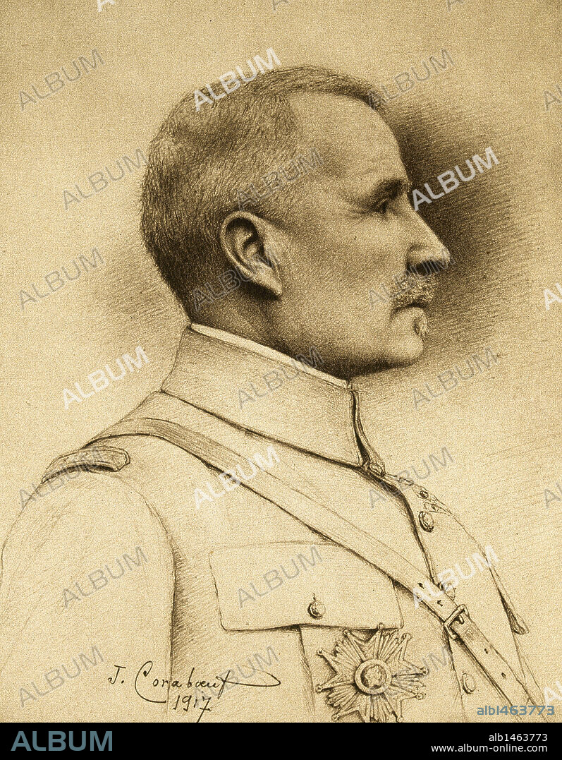 ROBERT NIVELLE (1856-1924). Militar francés. Comandante en jefe durante la I Guerra Mundial. S. XX. Retrato en la revista francesa 'L'Illustration' (1917) .