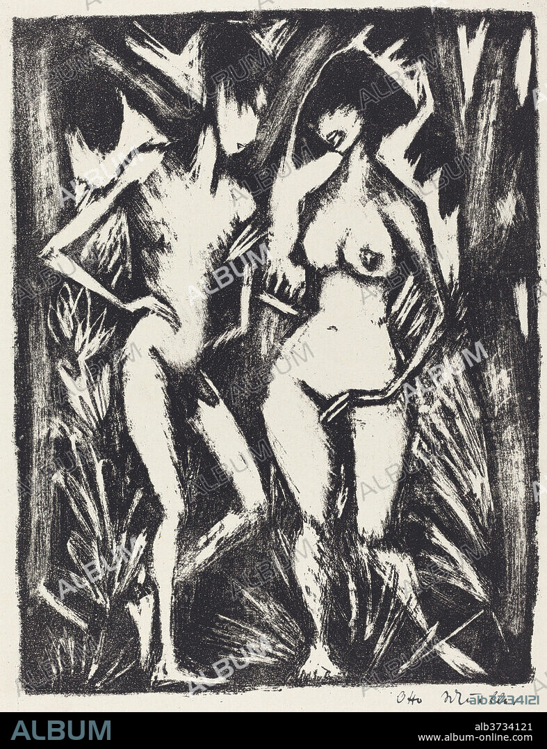 OTTO MüLLER. Adam and Eve (Adam und Eva). Dated: 1920/1923. Medium: lithograph.