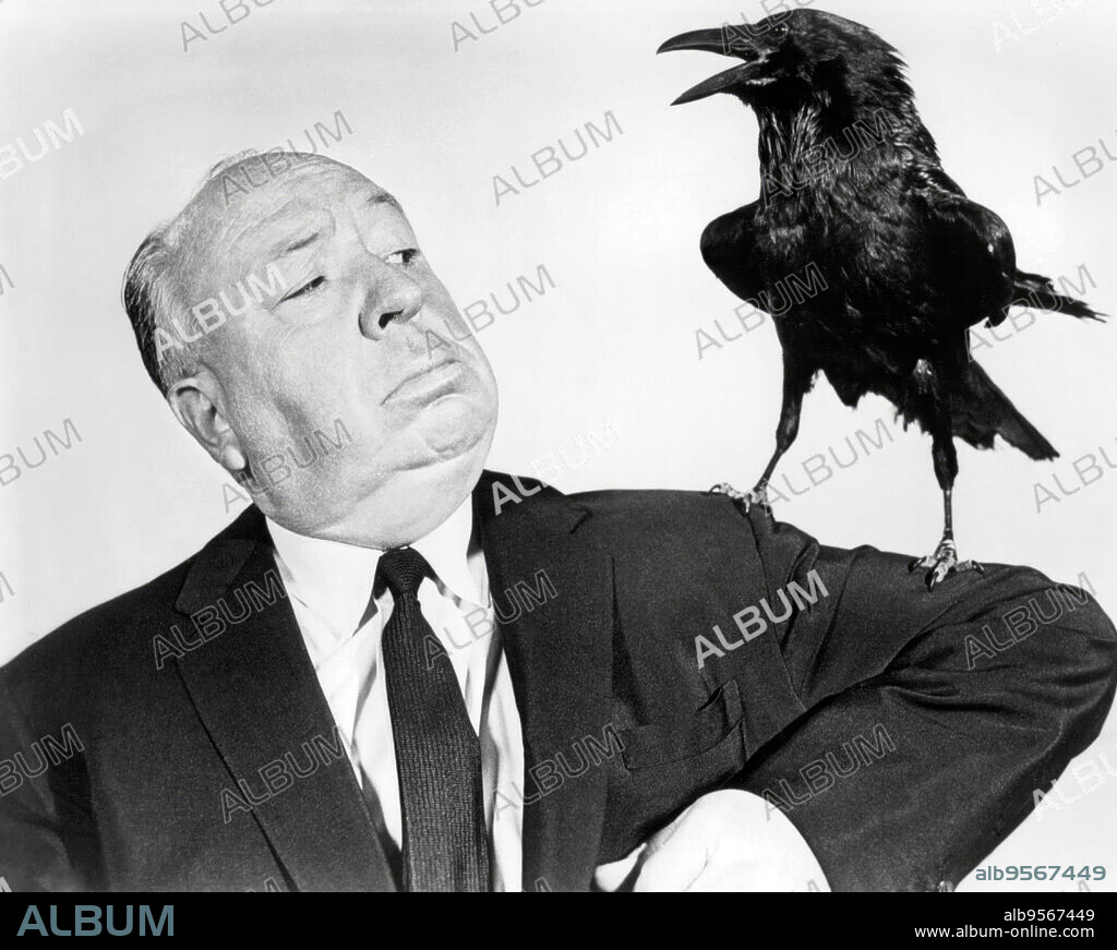 ALFRED HITCHCOCK in THE BIRDS, 1963, directed by ALFRED HITCHCOCK. Copyright Alfred J. Hitchcock Productions.