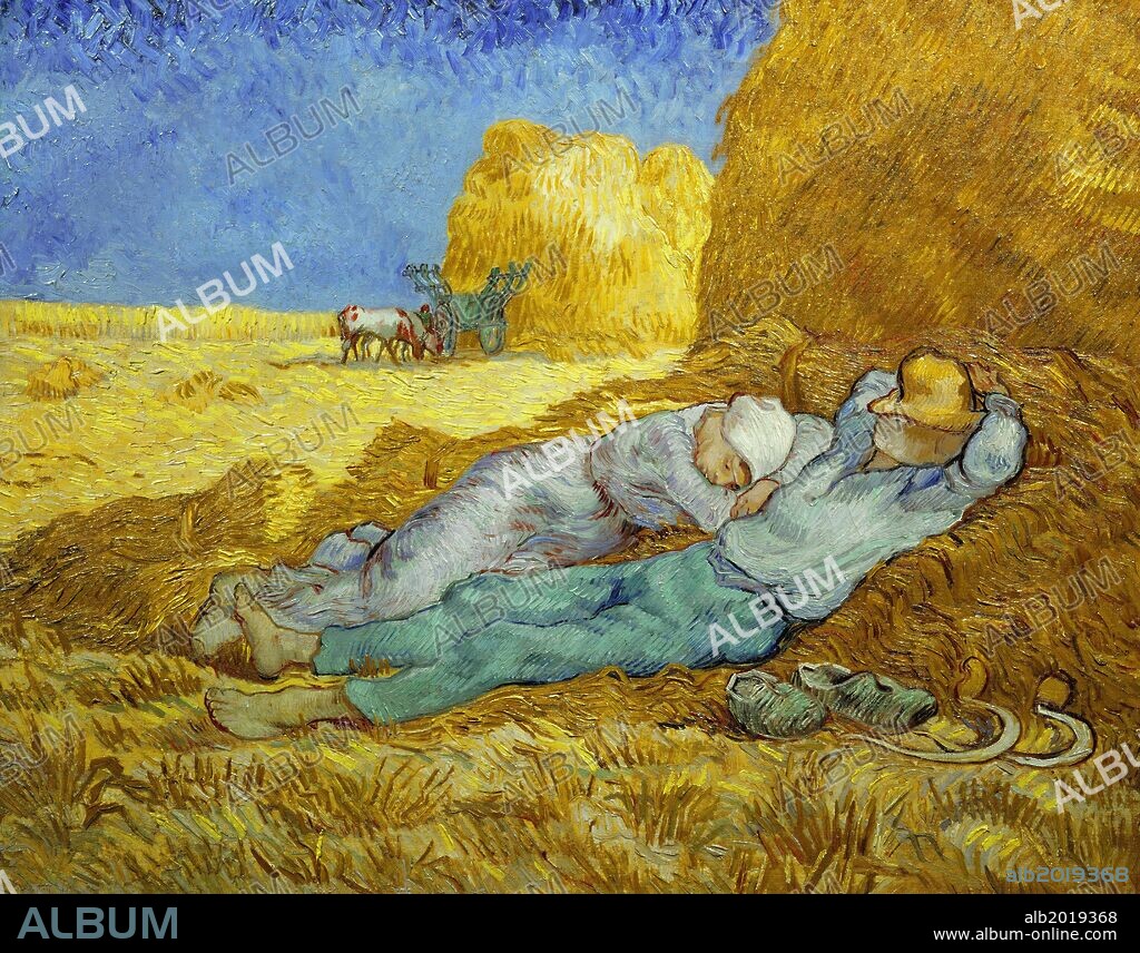 Vincent Van Gogh / 'La meridiana o La siesta (según Millet)', 1889-1890, Óleo sobre lienzo, 73 x 91 cm.