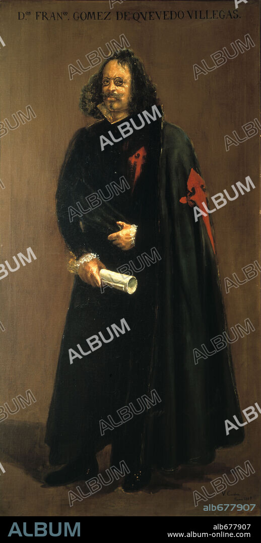V. CORDERO. Retrato de Francisco de Quevedo.