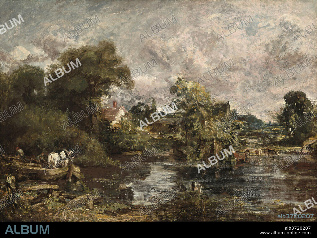 JOHN CONSTABLE. The White Horse. Dated: 1818-1819. Dimensions: overall: 127 x 183 cm (50 x 72 1/16 in.)  framed: 164.5 x 219.7 x 17.2 cm (64 3/4 x 86 1/2 x 6 3/4 in.). Medium: oil on canvas.
