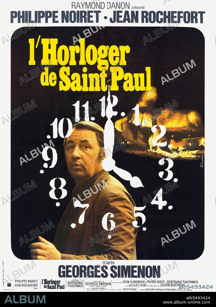 Poster of THE CLOCKMAKER OF ST. PAUL, 1974 (L' HORLOGER DE SAINT-PAUL), directed by BERTRAND TAVERNIER. Copyright LIRA FILMS.