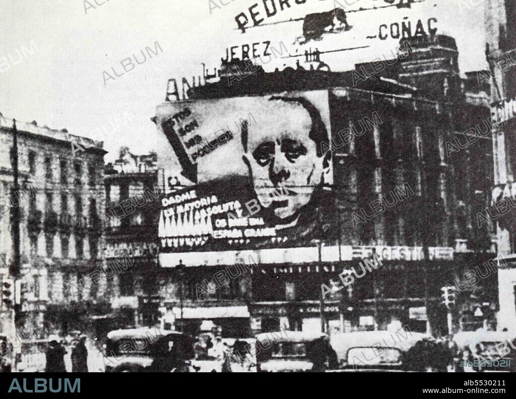 Poster of Jose Maria Gil-Robles y Quinones de Leon (1898 – 1980) a Spanish politician, leader of the CEDA and a prominent figure in the period leading up to the Spanish Civil War. He served as Minister of War from May to December 1935.