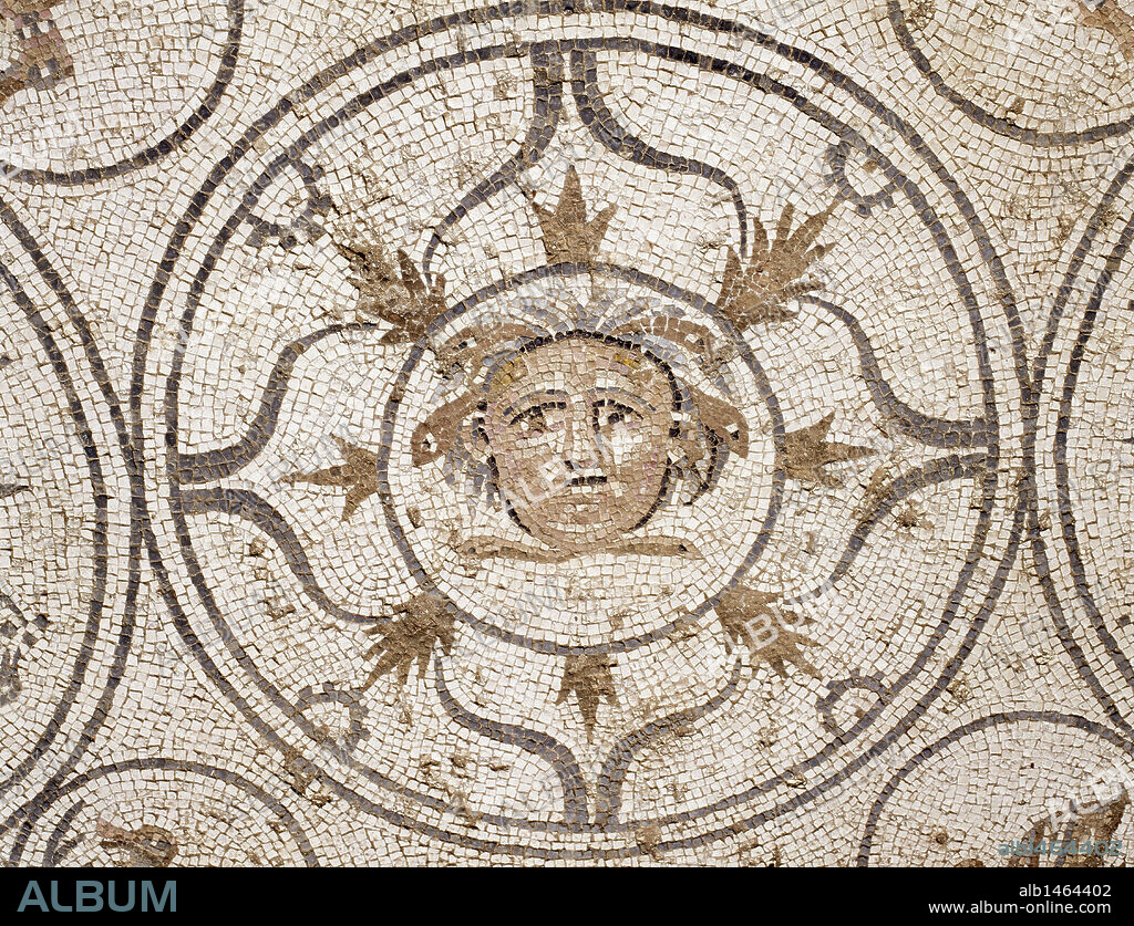 ARTE ROMANO. ESPAÑA. MOSAICO de una villa romana del siglo I. Marbella. Provincia de Málaga. Andalucía.