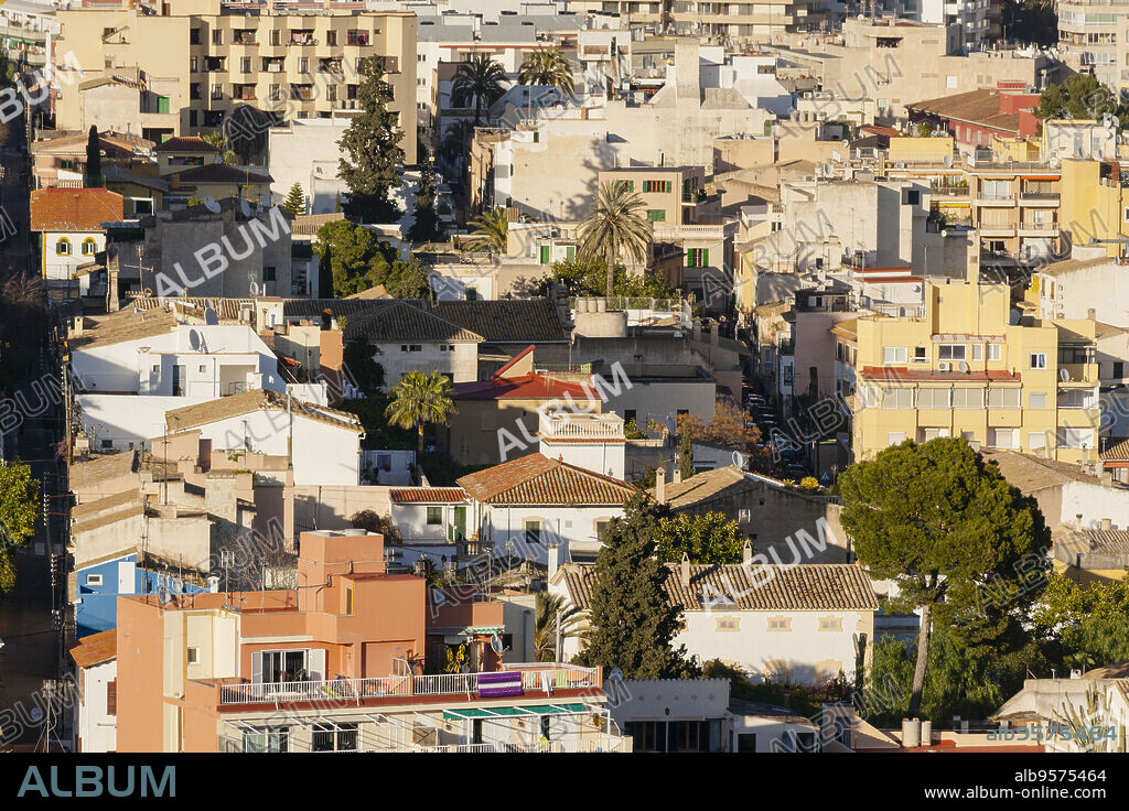 barrio de El Terreno y puerto de Palma, Distrito de Poniente , Palma de Mallorca , islas baleares, españa, europa.