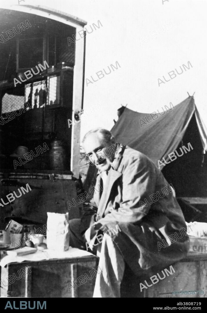 Undated photograph of Leakey at excavation site. Louis Seymour Bazett Leakey (August 7, 1903 - October 1, 1972) was a Kenyan archaeologist and naturalist whose work was important in establishing human evolutionary development in Africa, particularly through his discoveries in the Olduvai Gorge. He also played a major role in creating organizations for future research in Africa and for protecting wildlife there. Having been a prime mover in establishing a tradition of palaeoanthropological inquiry, he was able to motivate the next generation to continue it, notably within his own family, many of whom also became prominent. In natural philosophy he asserted Darwin's theory of evolution unswervingly and set about to prove Darwin's hypothesis that humans arose in Africa. In 1972 he suffered a heart attack and died at the age of 69.