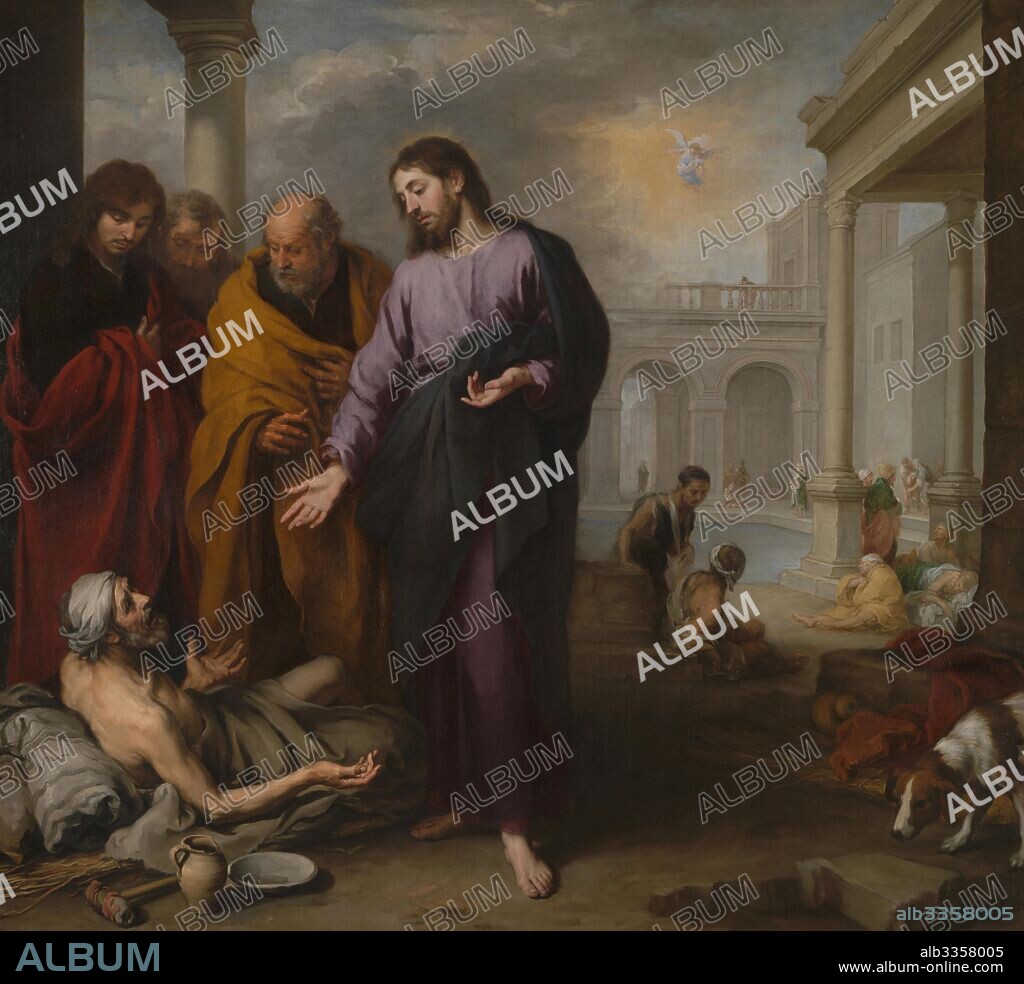 BARTOLOMÉ ESTEBAN MURILLO. Christ healing the Paralytic at the Pool of Bethesda.