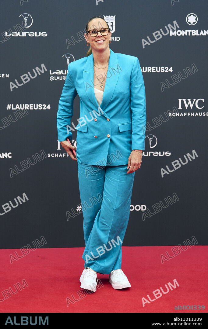 Amaya Valdemoro attends Laureus World Sports Awards Madrid 2024 - Red Carpet at Palacio de Cibeles on April 22, 2024 in Madrid, Spain.