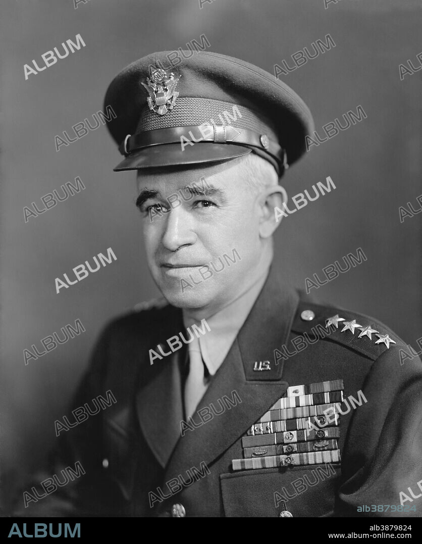 Vintage World War II photo of Four Star General Omar Bradley.
