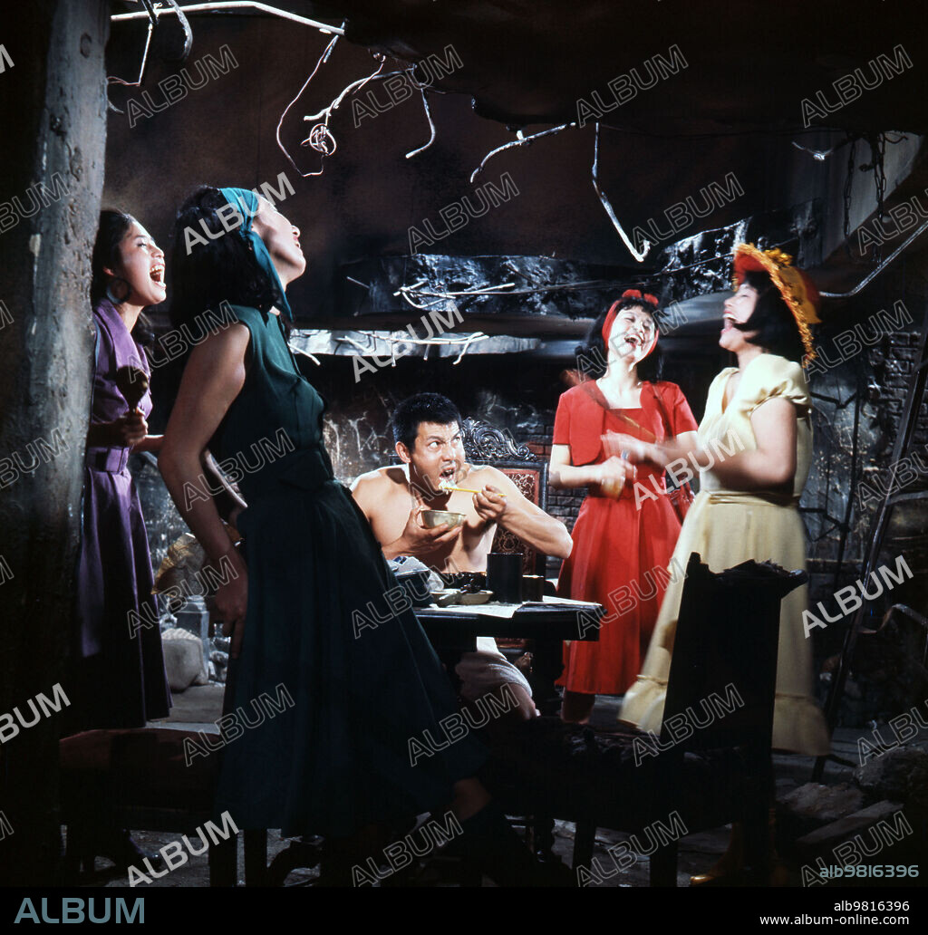 JO SHISHIDO, KAYO MATSUO, SATOKO KASAI, TOMIKO ISHII and YUMIKO NOGAWA in GATE OF FLESH, 1964 (NIKUTAI NO MON). Copyright NIKKATSU CORPORATION.