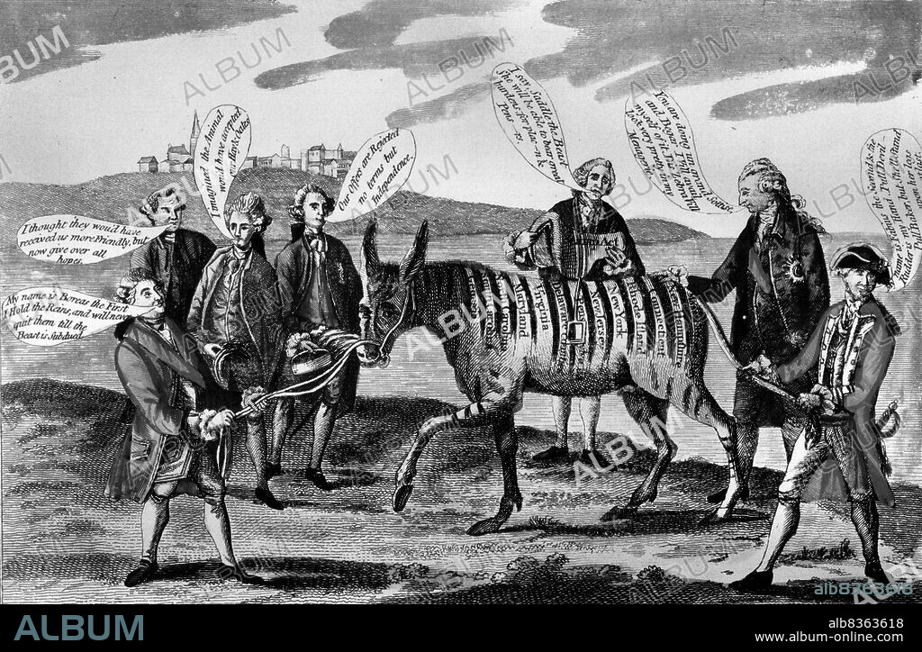 Political cartoon on leadership of the colonies.