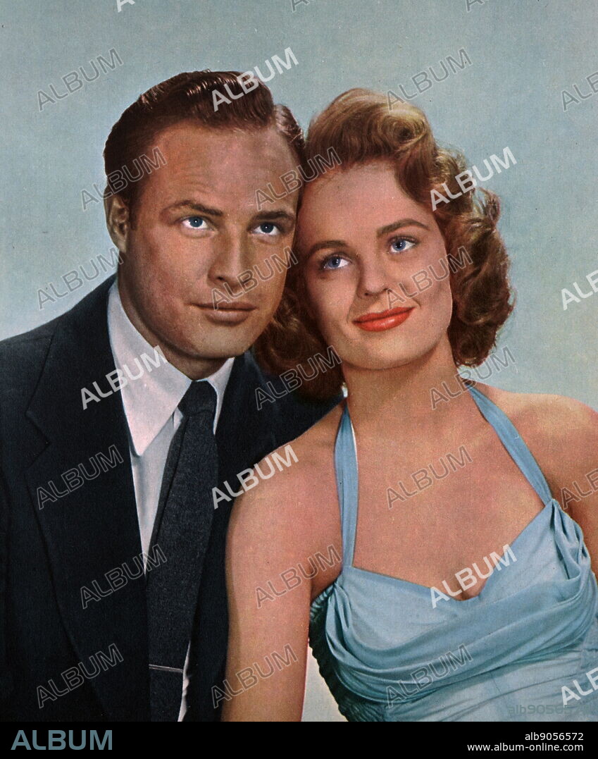 Colour photograph of Mary Murphy (1931-2011) and Marlon Brando (1924-2004) for 'The Wild One' film.