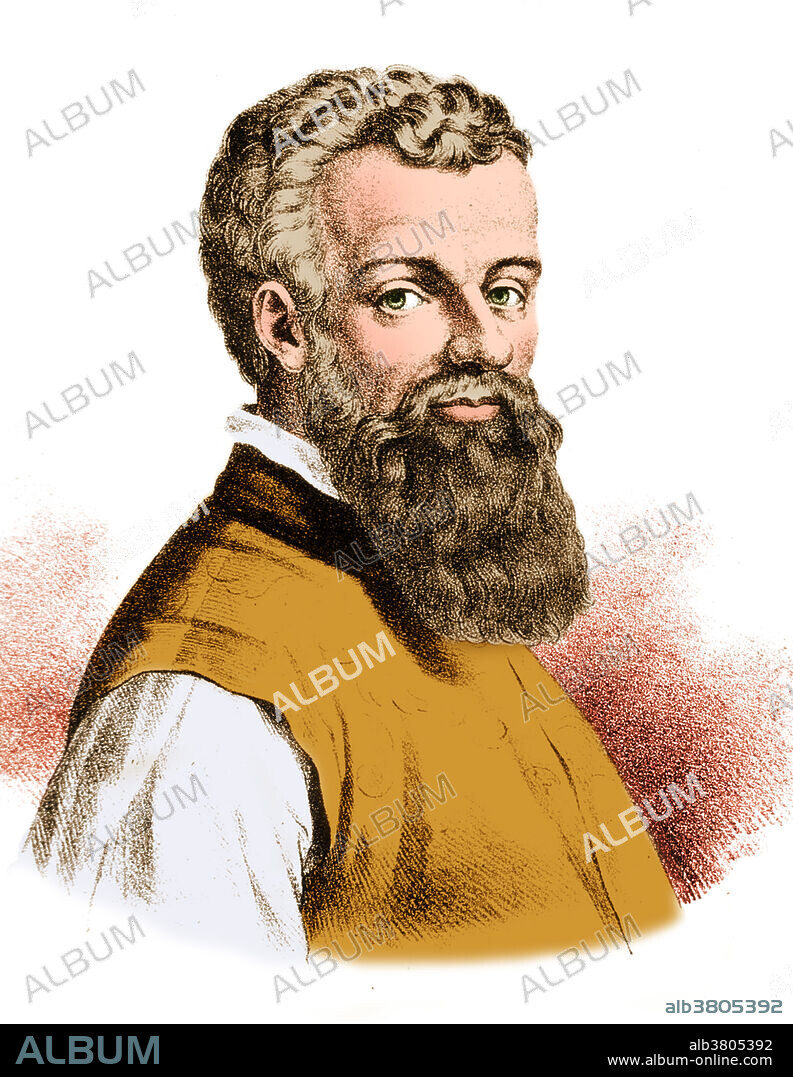 Andreas Vesalius (1514-1564), the Belgian anatomist who founded modern anatomy. In Italy, Vesaluis revolutionized the study of anatomy, ending the teaching of Galen and practicing direct observation by dissection. His results were published in 1543 in the famous book De Humani Corporis Fabrica (On the Structure of the Human Body). The first accurate work on human anatomy, it included many descriptions and fine woodcuts. After this early success, he became a court physician and gave up research.