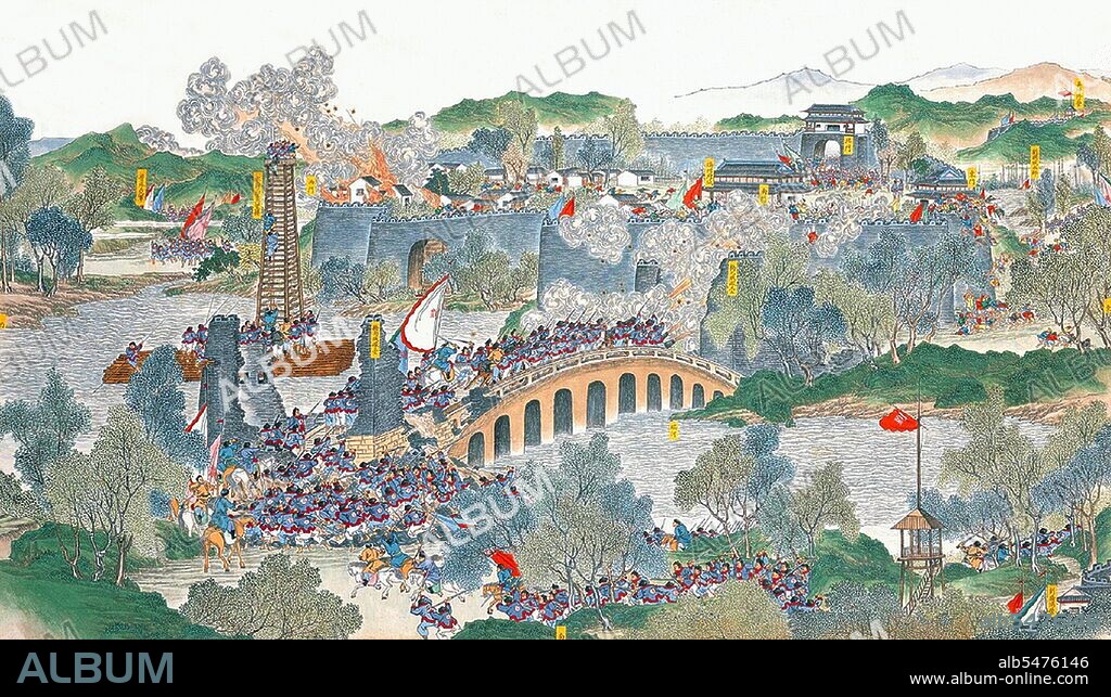 The Taiping Rebellion was a widespread civil war in southern China from 1850 to 1864, led by heterodox Christian convert Hong Xiuquan, who, having received visions, maintained that he was the younger brother of Jesus Christ, against the ruling Manchu-led Qing Dynasty. About 20 million people died, mainly civilians, in one of the deadliest military conflicts in history. Hong established the Taiping Heavenly Kingdom with its capital at Nanjing. The Kingdom's army controlled large parts of southern China, at its height containing about 30 million people. The rebels attempted social reforms believing in shared 'property in common' and the replacement of Confucianism, Buddhism and Chinese folk religion with a form of Christianity. The Taiping troops were nicknamed 'Longhairs' (simplified Chinese: ??; traditional Chinese: ??; pinyin: Chángmáo) by the Qing government. The Taiping areas were besieged by Qing forces throughout most of the rebellion. The Qing government crushed the rebellion with the eventual aid of French and British forces. In the 20th century, Sun Yat-sen, founder of the Chinese Nationalist Party, looked on the rebellion as an inspiration, and Chinese paramount leader Mao Zedong glorified the Taiping rebels as early heroic revolutionaries against a corrupt feudal system.