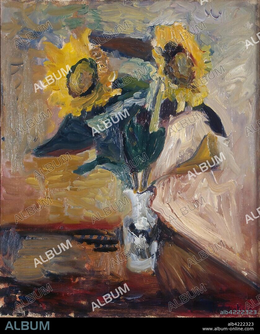 HENRI MATISSE. 'Vase of Sunflowers'. France, Circa 1898/99. Dimensions: 46x38 cm.