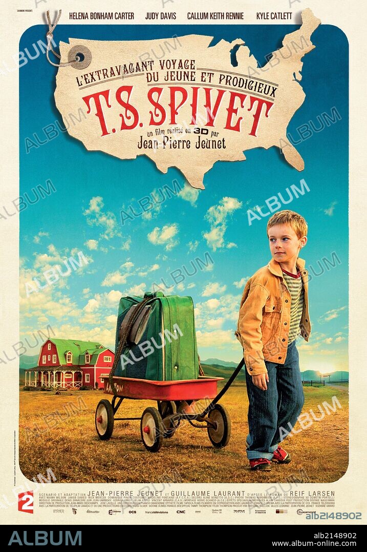 Poster of THE YOUNG AND PRODIGIOUS T. S. SPIVET, 2013 (L' EXTRAVAGANT VOYAGE DU JEUNE ET PRODIGIEUX T. S. SPIVET), directed by JEAN-PIERRE JEUNET. Copyright EPITHETE FILMS.