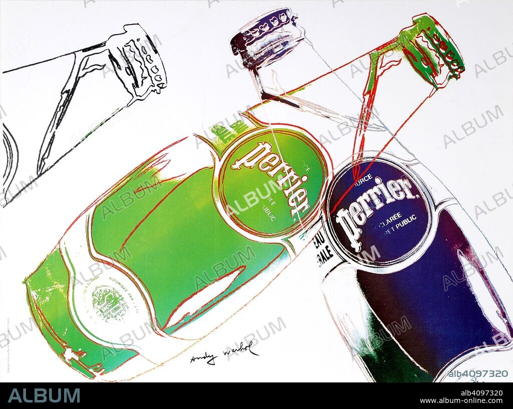 ANDY WARHOL. Perrier natural mineral water.