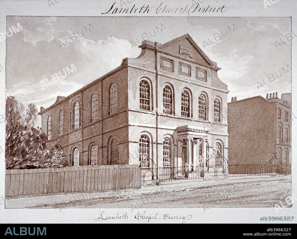 View of a chapel on York Road, Lambeth, London, 1828.