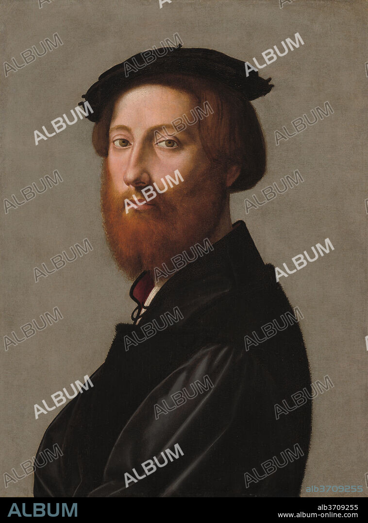 GIULIANO BUGIARDINI. Leonardo de' Ginori. Dated: c. 1528. Dimensions: overall: 62.9 x 47 cm (24 3/4 x 18 1/2 in.)  framed: 89.5 x 73.7 x 10.2 cm (35 1/4 x 29 x 4 in.). Medium: oil on panel.