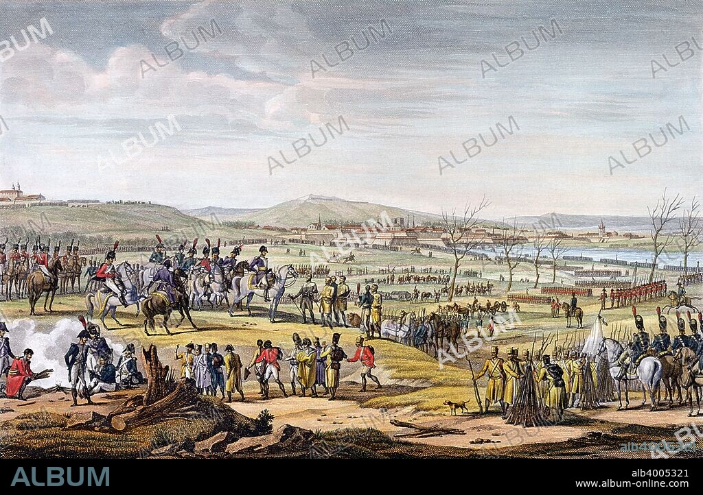 The Battle of Ulm, Germany, 17th October 1805. Ulm was one of Napoleon's greatest victories, with an entire Austrian army of 30,000 men captured by the French.