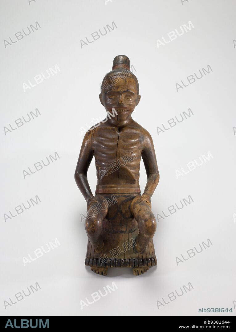 Shaman Figure, Simeon Stilthda, Haida, c.18001889, Haida, c. 1880, Alder or cedar with pigment, Made in British Columbia, Canada, North and Central America, Sculpture, wood, 22 x 9 x 7 1/2 in. (55.9 x 22.9 x 19.1 cm).