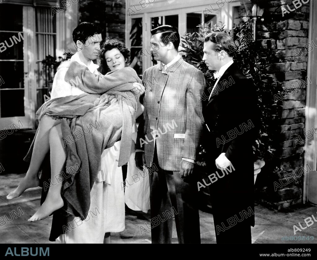 CARY GRANT, JAMES STEWART y KATHARINE HEPBURN en HISTORIAS DE FILADELFIA, 1940 (THE PHILADELPHIA STORY), dirigida por GEORGE CUKOR. Copyright M.G.M.
